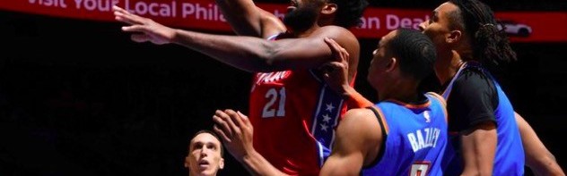  恩比德复出76人终结连败  